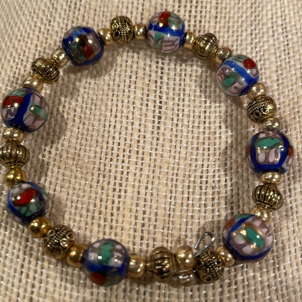 Asian cloisonné bracelet